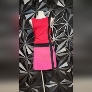 Laundry by Design Red and Pink Dress